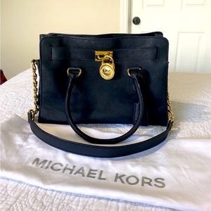 Michael Kors Hamilton black shoulder bag
